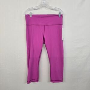 Lululemon Wunder Train High Rise Crop 21" Women's 14 Pow Pink NWT